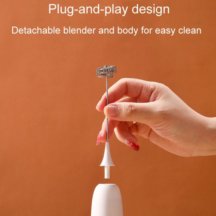 Cordless Handheld Milk And Coffee Frother Household Small Baking Mixing Tool(White) - free shipping - PMC TechLife - Order now!