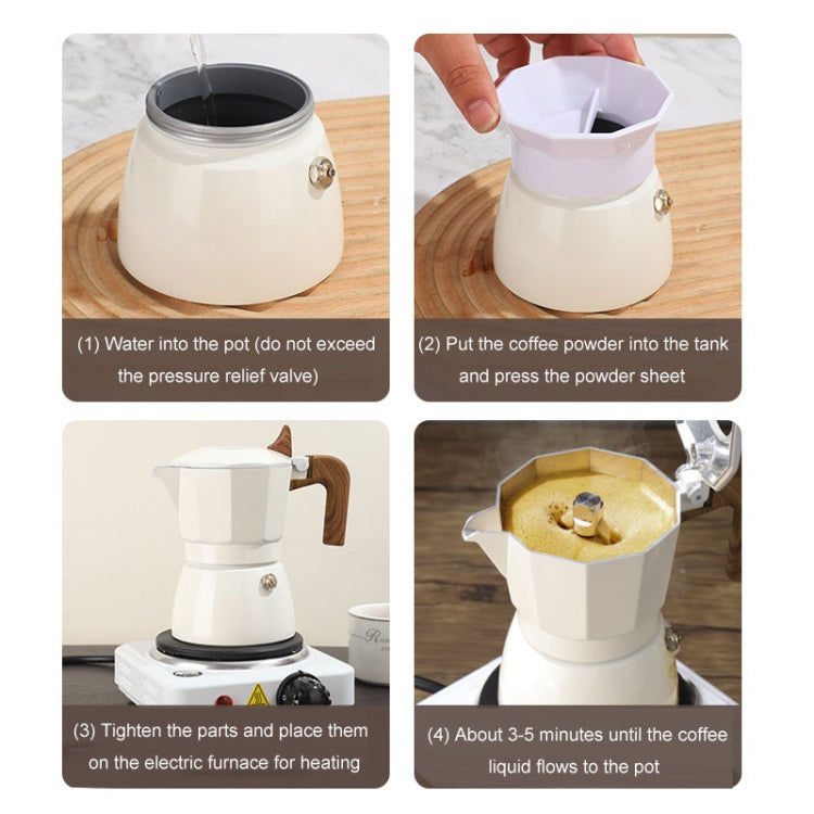 100ml Dual Valve Mocha Pot Espresso Machine Outdoor Coffee Brewing Pot Extraction Tool(Black) - free shipping - PMC TechLife - Order now!