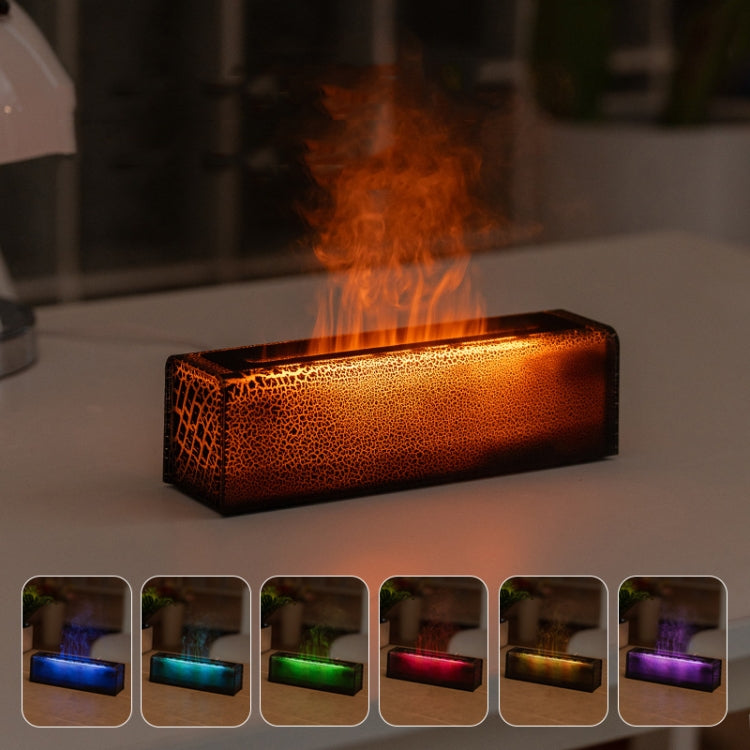 Lava Flame Aromatherapy Machine Air Atomizing Humidifier With Colorful Light, Model: DQ709 PRO  Black - free shipping - PMC TechLife - Order now!