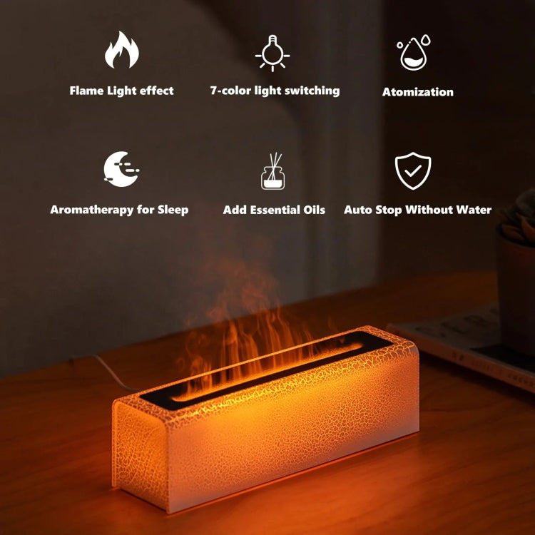 Lava Flame Aromatherapy Machine Air Atomizing Humidifier With Colorful Light, Model: DQ709 PRO  Black - free shipping - PMC TechLife - Order now!