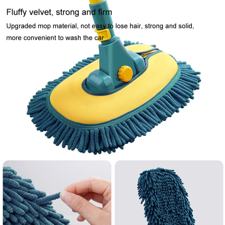 Curved Rod Car Wash Mop Retractable Cleaning Tool No Harm Car Special Soft Brush(Lake Green) - Car washing supplies by PMC TechLife | Online Shopping South Africa | PMC TechLife | Buy Now Pay Later Mobicred