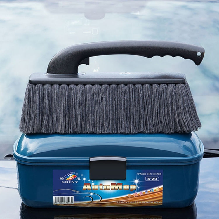 SHINY Car Dusting Duster Car Mop Soft Brush Car Wash Snow Sweeping Tool(With Storage Box) - free shipping - PMC TechLife - Order now!