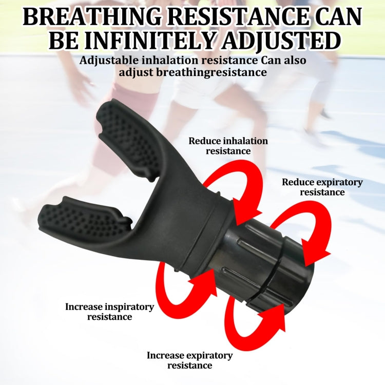Breathing Exerciser Trainer Adjusts Resistance Lung Capacity Strengthener(Black) - free shipping - PMC TechLife - Order now!