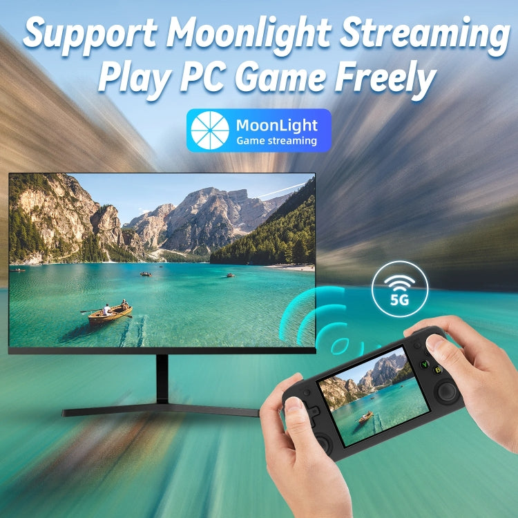 ANBERNIC RG35XX H Handheld Game Console 3.5 Inch IPS Screen Linux System 64GB(Transparent White) - free shipping - PMC TechLife - Order now!