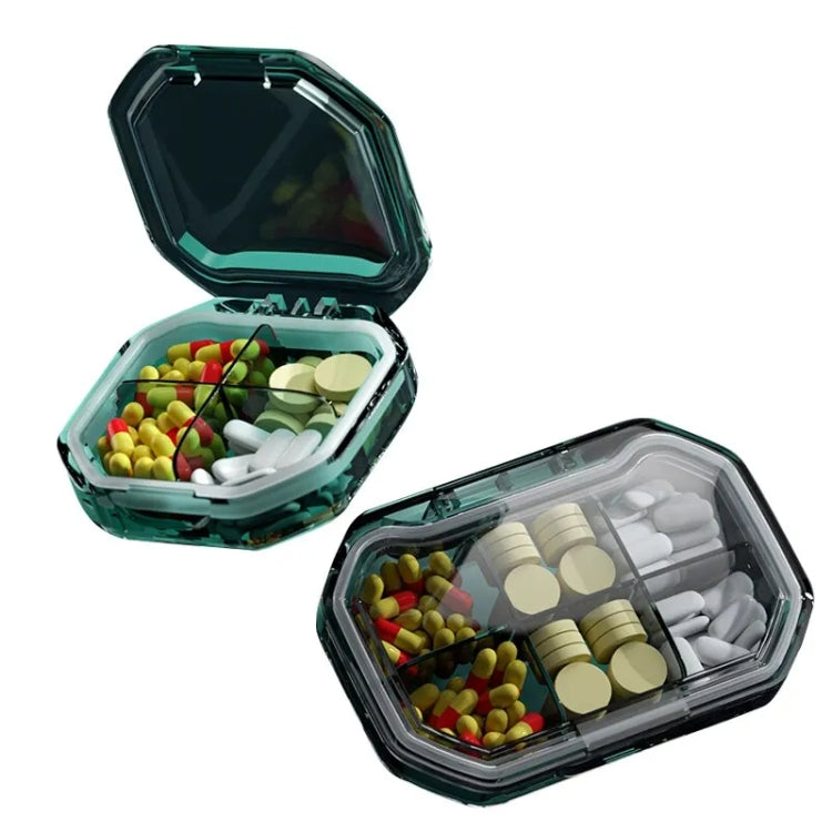 Portable Mini Compartmentalized Sealed Pill Box Weekly Morning And Evening Pill Capsule Dispensing Box, Style: 6 Grids Blue - free shipping - PMc TechLife - Order now!