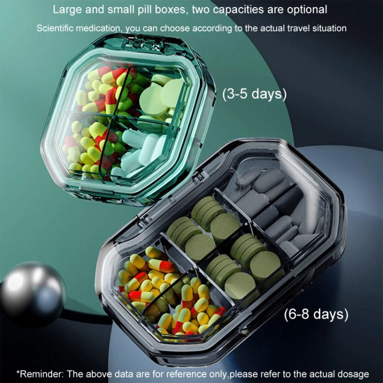 Portable Mini Compartmentalized Sealed Pill Box Weekly Morning And Evening Pill Capsule Dispensing Box, Style: 6 Grids Gray - free shipping - PMc TechLife - Order now!