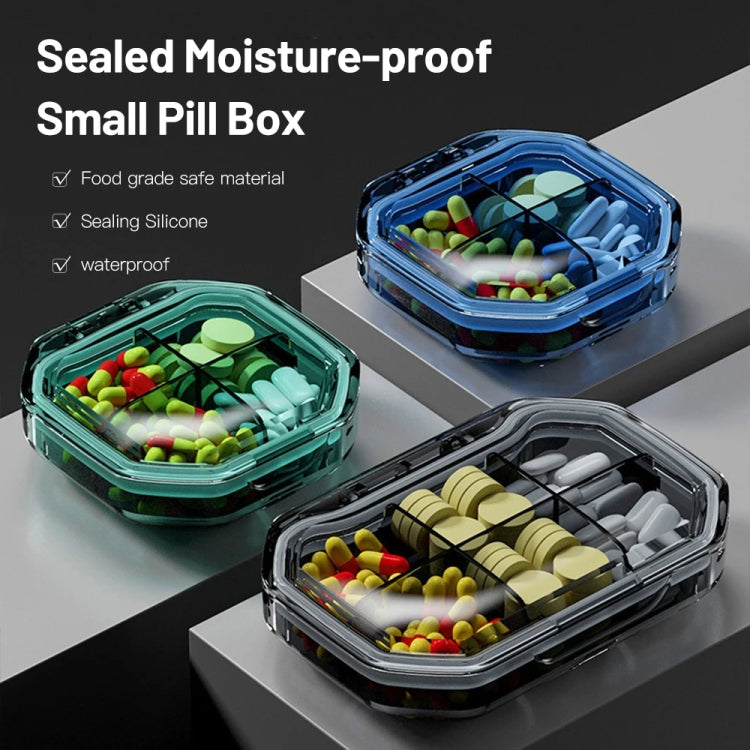 Portable Mini Compartmentalized Sealed Pill Box Weekly Morning And Evening Pill Capsule Dispensing Box, Style: 6 Grids Gray - free shipping - PMc TechLife - Order now!