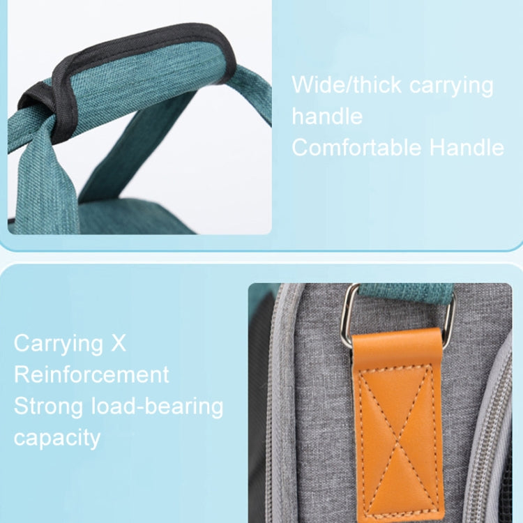 Outdoor Portable Shoulder Pet Backpack Handheld Foldable Breathable Cat Bag(Style 6 Green) - Pet Bags by PMC TechLife | Online Shopping South Africa | PMC TechLife | Buy Now Pay Later Mobicred