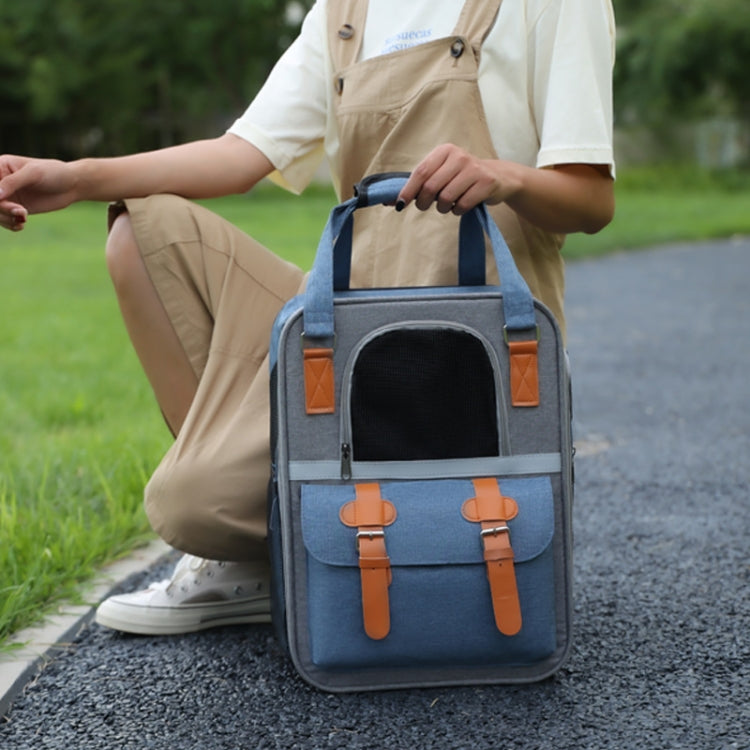 Outdoor Portable Shoulder Pet Backpack Handheld Foldable Breathable Cat Bag(Style 6 Green) - Pet Bags by PMC TechLife | Online Shopping South Africa | PMC TechLife | Buy Now Pay Later Mobicred