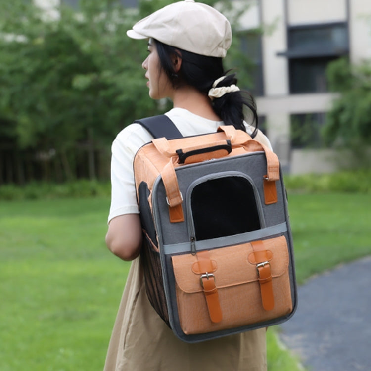 Outdoor Portable Shoulder Pet Backpack Handheld Foldable Breathable Cat Bag(Style 6 Blue) - Pet Storages & Bags by PMC TechLife | Online Shopping South Africa | PMC TechLife | Buy Now Pay Later Mobicred