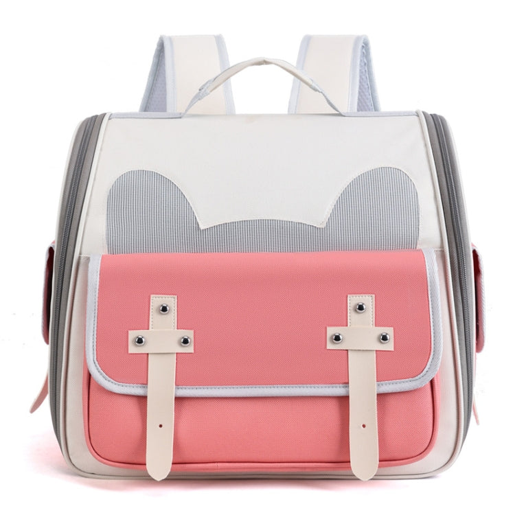 Outdoor Cat Backpack Large Capacity Breathable Pet Bag(Model 7 Pink) - Pet Bags by PMC TechLife | Online Shopping South Africa | PMC TechLife | Buy Now Pay Later Mobicred