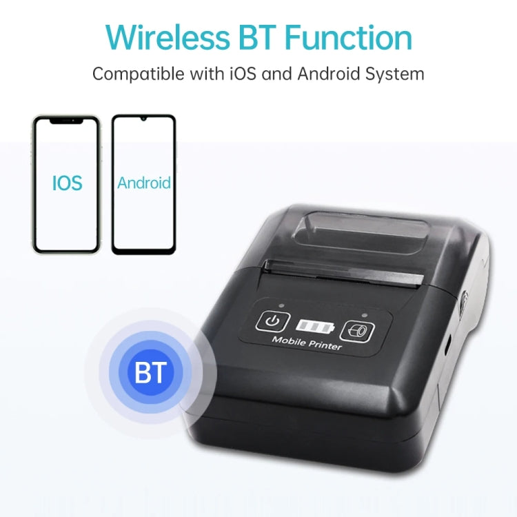 58mm Portable USB Charging Home Phone Bluetooth Thermal Printer(UK Plug) - Printer by PMC TechLife | Online Shopping South Africa | PMC TechLife | Buy Now Pay Later Mobicred