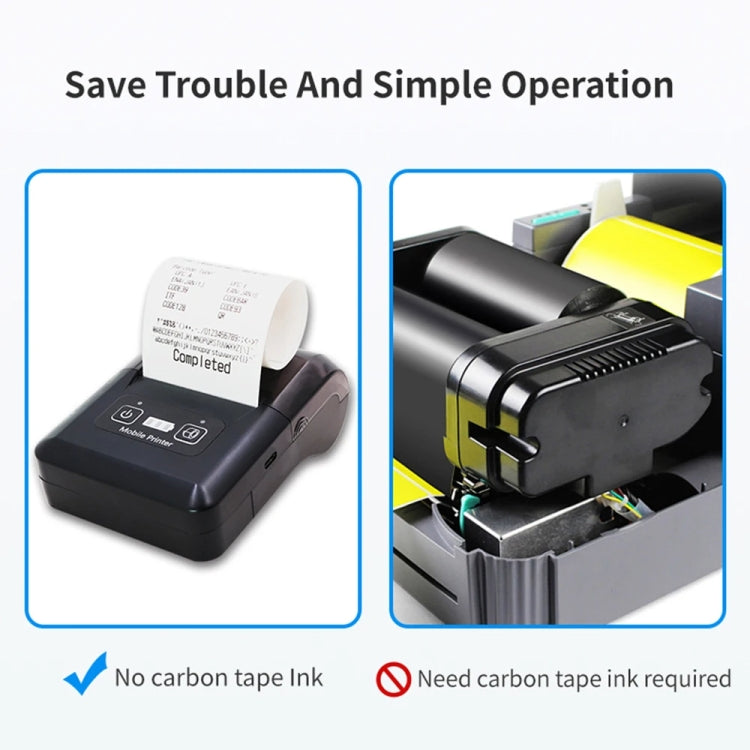 58mm Portable USB Charging Home Phone Bluetooth Thermal Printer(EU Plug) - Printer by PMC TechLife | Online Shopping South Africa | PMC TechLife | Buy Now Pay Later Mobicred
