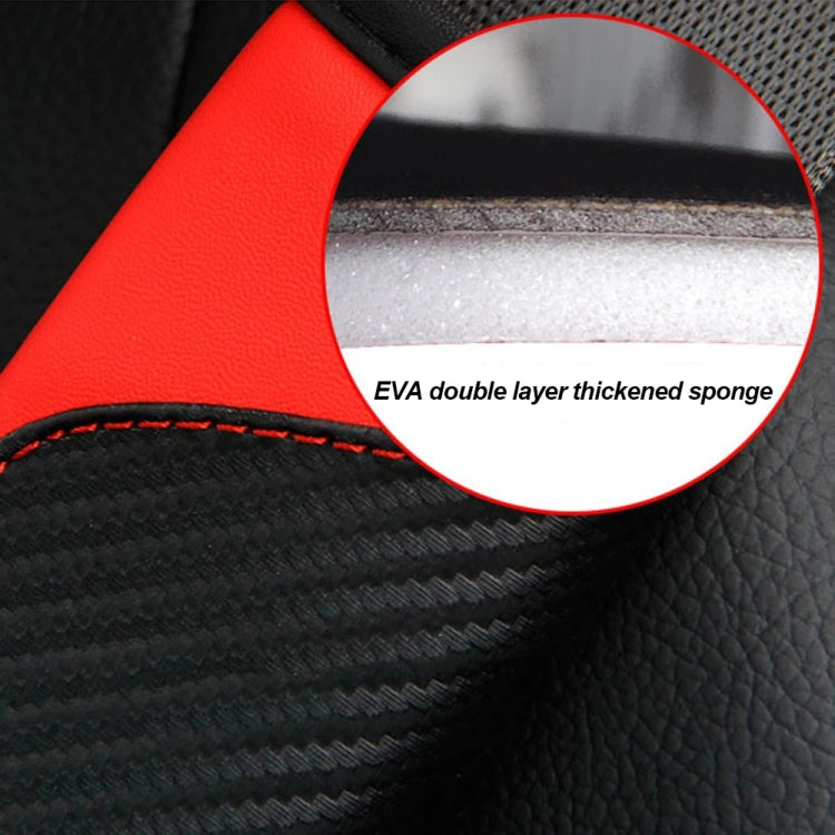Car Seat Belt Cover Carbon Fiber Leather Auto Seat Shoulder Protection, Style: Crown Red - Seat Belts & Padding by PMC TechLife | Online Shopping South Africa | PMC TechLife | Buy Now Pay Later Mobicred