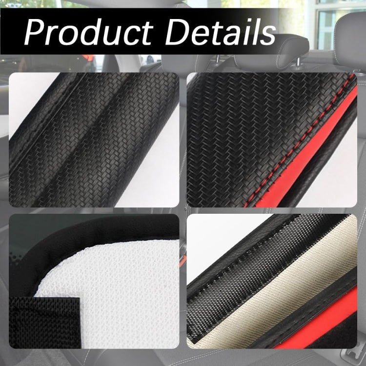 Car Seat Belt Cover Carbon Fiber Leather Auto Seat Shoulder Protection, Style: Crown Red - Seat Belts & Padding by PMC TechLife | Online Shopping South Africa | PMC TechLife | Buy Now Pay Later Mobicred