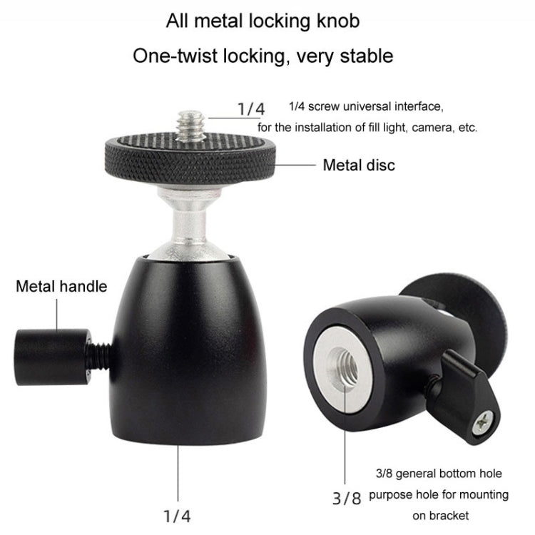 Q39 360 Degree Rotating Ball Tripod Projector Shooting Heads Accessories Cell Phone DSLR Camera Heads(1/4 Thread) - Tripod Heads by PMC TechLife | Online Shopping South Africa | PMC TechLife | Buy Now Pay Later Mobicred