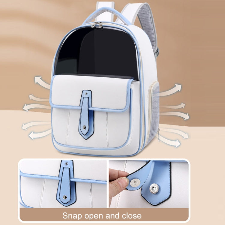 PU Pet Bag Cats And Dogs Outing Carrying Capsule Double Shoulder Backpacks(Model 6 Black) - Pet Bags by PMC TechLife | Online Shopping South Africa | PMC TechLife | Buy Now Pay Later Mobicred