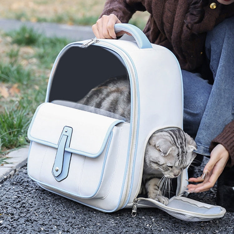 PU Pet Bag Cats And Dogs Outing Carrying Capsule Double Shoulder Backpacks(Model 6 Pink) - Pet Bags by PMC TechLife | Online Shopping South Africa | PMC TechLife | Buy Now Pay Later Mobicred