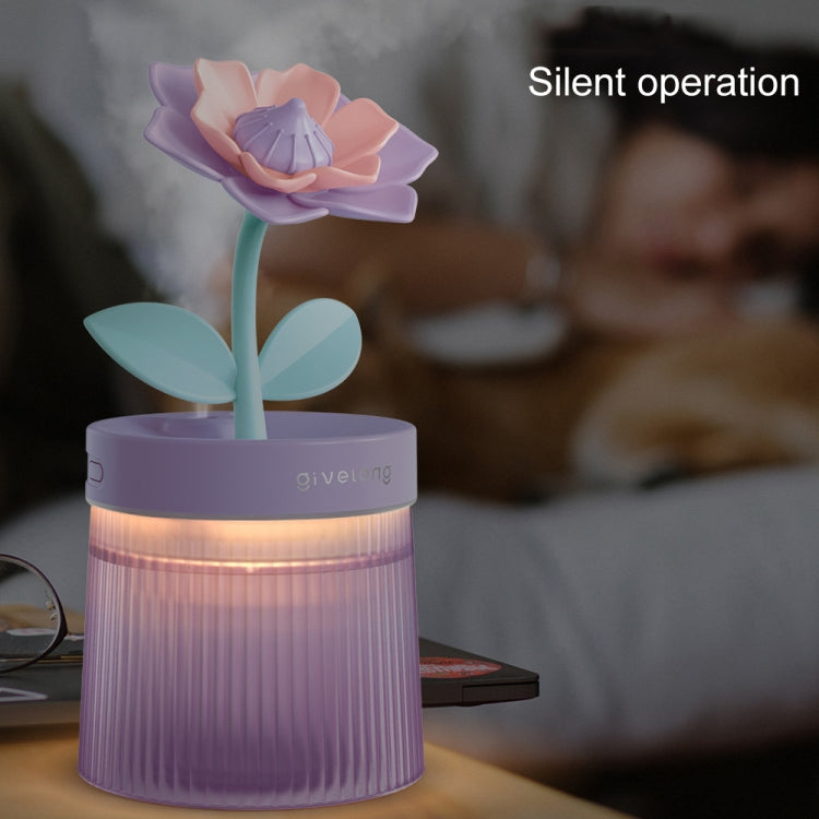 Flower Spray Hhydrating Colorful Atmosphere Light USB Aromatherapy Humidifier, Color: Gardenia Purple - free shipping - PMC TechLife - Order now!