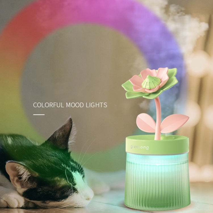 Flower Spray Hhydrating Colorful Atmosphere Light USB Aromatherapy Humidifier, Color: Gardenia Pink - Air Purifiers & Accessories by PMC TechLife | Online Shopping South Africa | PMC TechLife | Buy Now Pay Later Mobicred