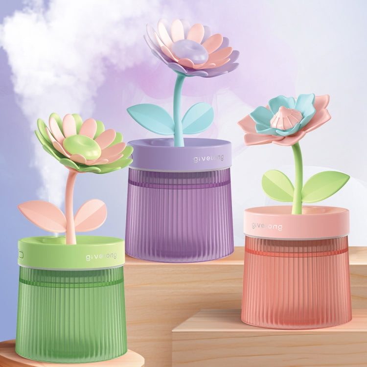 Flower Spray Hhydrating Colorful Atmosphere Light USB Aromatherapy Humidifier, Color: Sunflower Pink - Air Purifiers & Accessories by PMC TechLife | Online Shopping South Africa | PMC TechLife | Buy Now Pay Later Mobicred