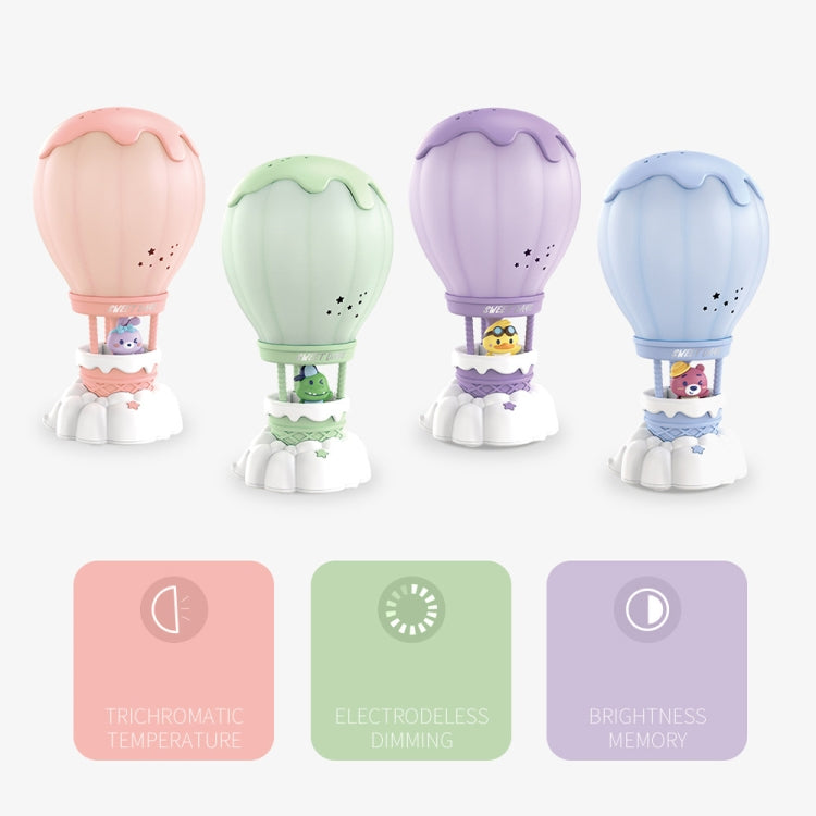Cartoon Balloon Shape USB Charging Eye Protection LED Night Light Bedroom Reading Table Lamp, Color: Purple - Bedside Light by PMC TechLife | Online Shopping South Africa | PMC TechLife | Buy Now Pay Later Mobicred