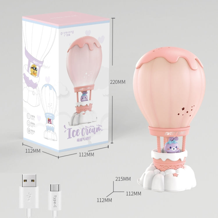 Cartoon Balloon Shape USB Charging Eye Protection LED Night Light Bedroom Reading Table Lamp, Color: Pink - Bedside Light by PMC TechLife | Online Shopping South Africa | PMC TechLife | Buy Now Pay Later Mobicred