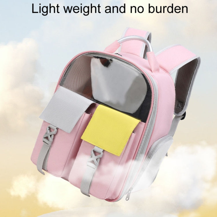 Pets Colorful Double Shoulder Bag Cats And Dogs Outing Carrying Capsule Backpacks(Model 6 Black) - Pet Bags by PMC TechLife | Online Shopping South Africa | PMC TechLife | Buy Now Pay Later Mobicred