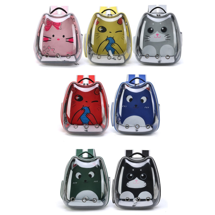 Cartoon Pattern Cat Transparent Pet Bag Space Capsule Portable Pet Backpack, Color: Grey - Pet Bags by PMC TechLife | Online Shopping South Africa | PMC TechLife | Buy Now Pay Later Mobicred