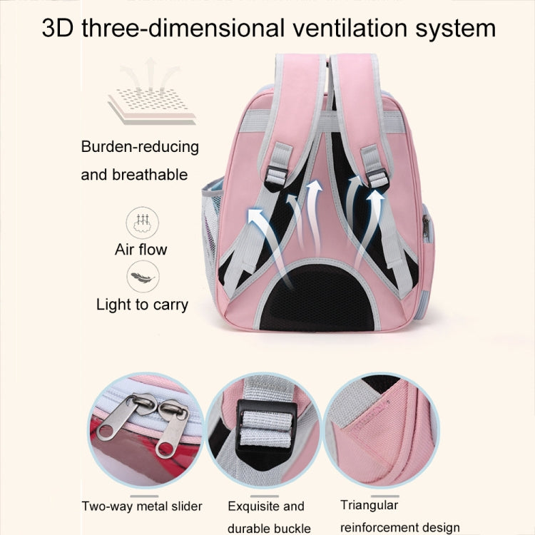 Cartoon Pattern Cat Transparent Pet Bag Space Capsule Portable Pet Backpack, Color: Grey - Pet Bags by PMC TechLife | Online Shopping South Africa | PMC TechLife | Buy Now Pay Later Mobicred