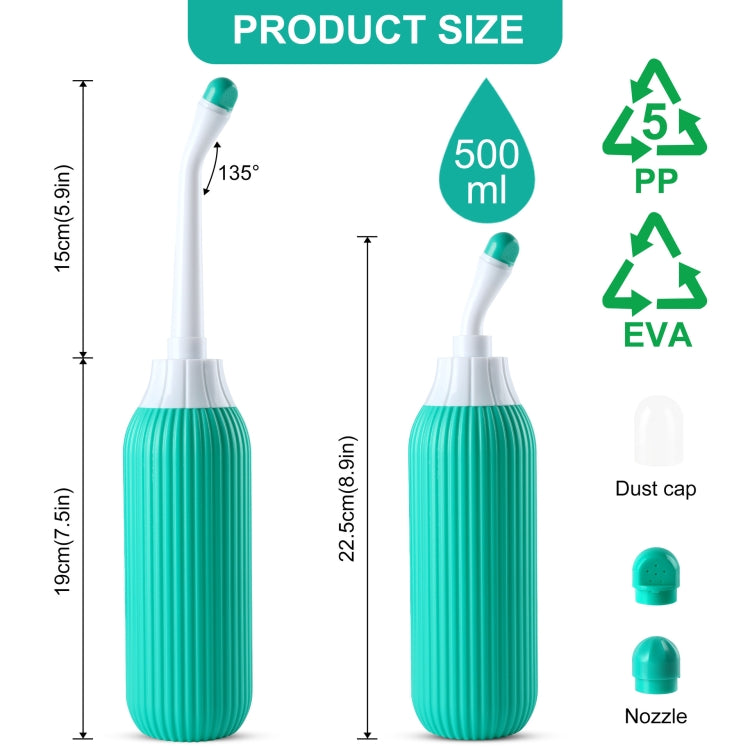 500ml Portable Feminine Washing Instrument Handheld Sanitary Wash Bottle For Pregnant Women, Model: With Valve Green - free shipping - PMC TechLife - Order now!
