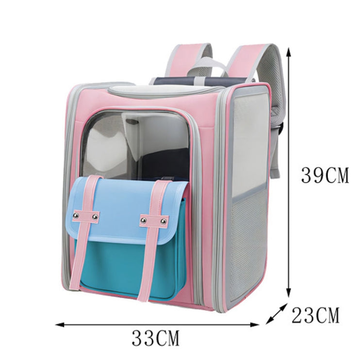 Square Foldable Cats Backpack Pets Outdoor Portable Double Shoulder Bag(Model 8 Gray) - Pet Bags by PMC TechLife | Online Shopping South Africa | PMC TechLife | Buy Now Pay Later Mobicred