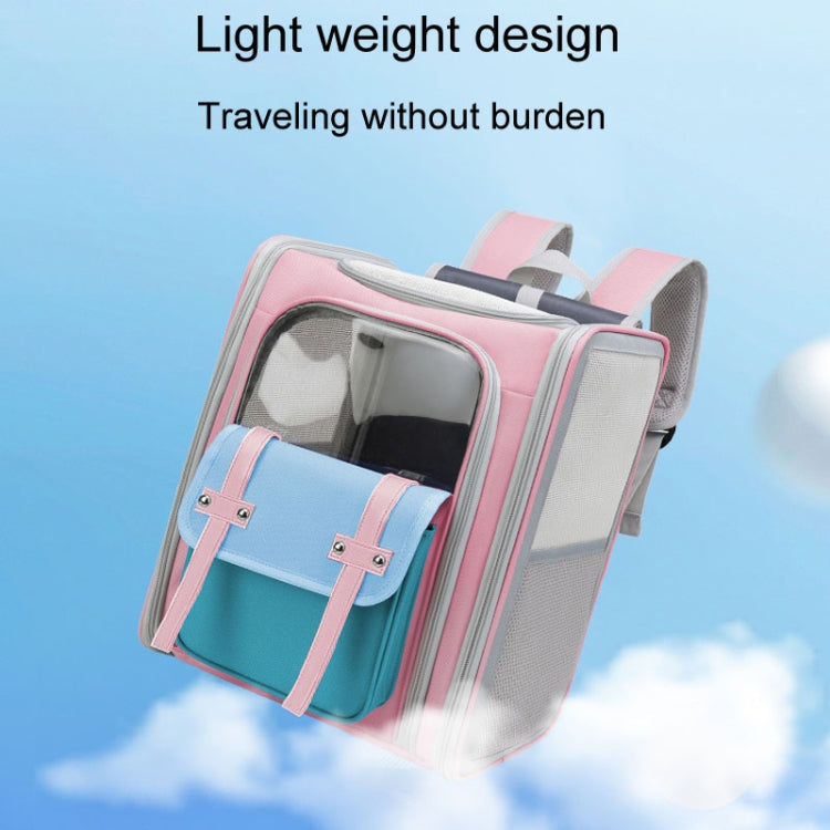 Square Foldable Cats Backpack Pets Outdoor Portable Double Shoulder Bag(Model 8 Gray) - Pet Bags by PMC TechLife | Online Shopping South Africa | PMC TechLife | Buy Now Pay Later Mobicred