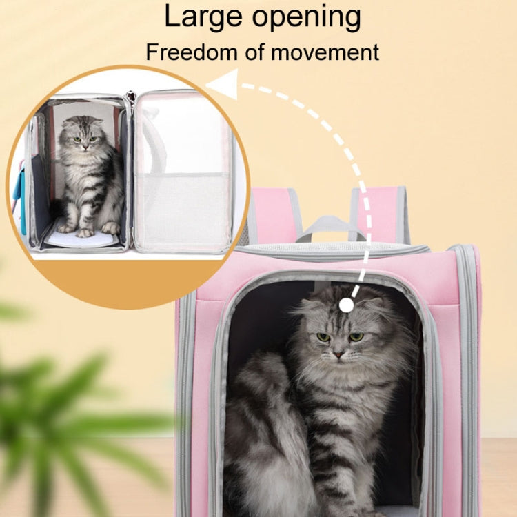 Square Foldable Cats Backpack Pets Outdoor Portable Double Shoulder Bag(Model 8 Gray) - Pet Bags by PMC TechLife | Online Shopping South Africa | PMC TechLife | Buy Now Pay Later Mobicred