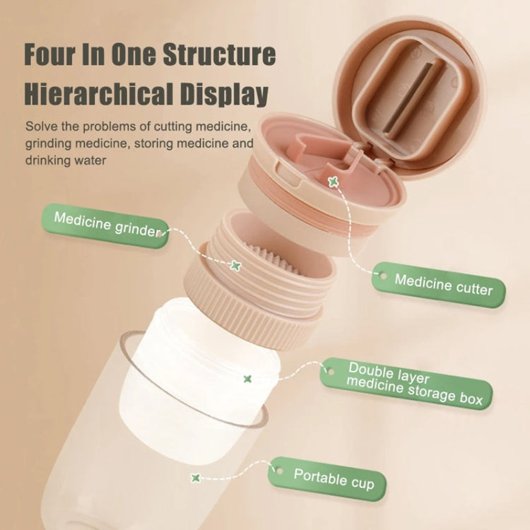 Portable 4 In 1 Mini Pill Box Multifunctional Cutting And Dispensing Device(Pink) - free shipping - PMC TechLife - Order now!