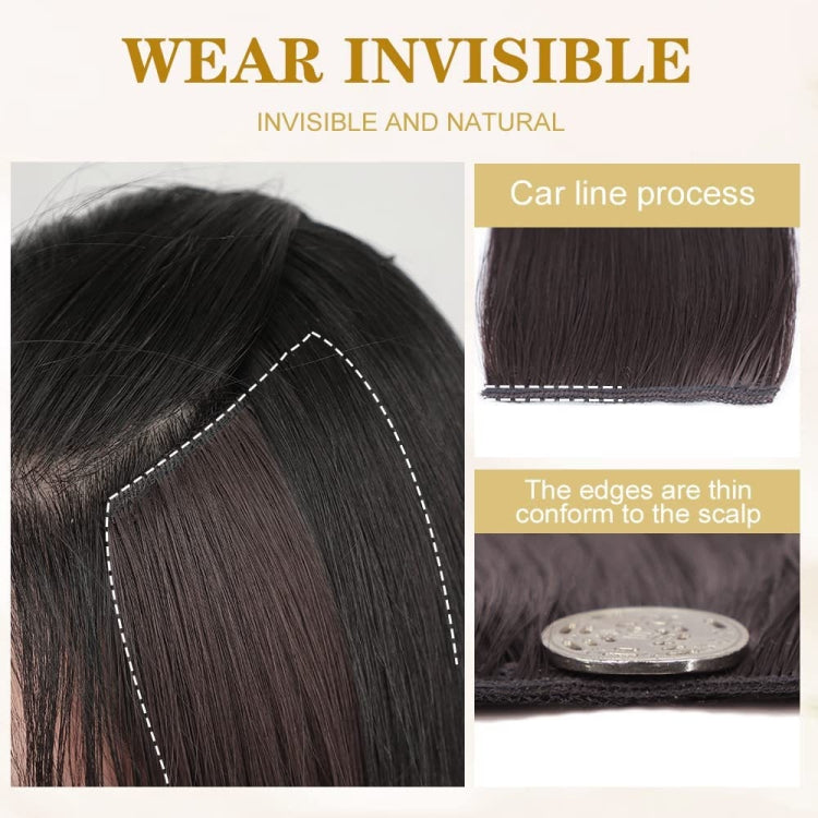 Invisible Pad Hair Roots Both Sides Puffy Wig Piece Faux Hair Extension Pad Hair Piece, Color: 30cm Natural Black - free shipping - PMC TechLife - Order now!