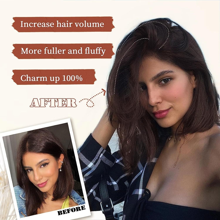 Invisible Pad Hair Roots Both Sides Puffy Wig Piece Faux Hair Extension Pad Hair Piece, Color: 30cm Light Brown - free shipping - PMC TechLife - Order now!