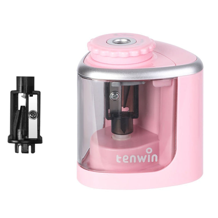 TENWIN Electrical Pencil Sharpener Student Stationery Semi-Automatic Sharpeners Battery Model(Pink) - free shipping - PMc TechLife - Order now!