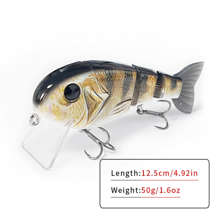 With Tongue Plate 3 Section Bionic Fish Lua Sea Fishing Freshwater Universal Floating Fake Bait(LK088-02) - Fishing Lures by PMC TechLife | Online Shopping South Africa | PMC TechLife | Buy Now Pay Later Mobicred