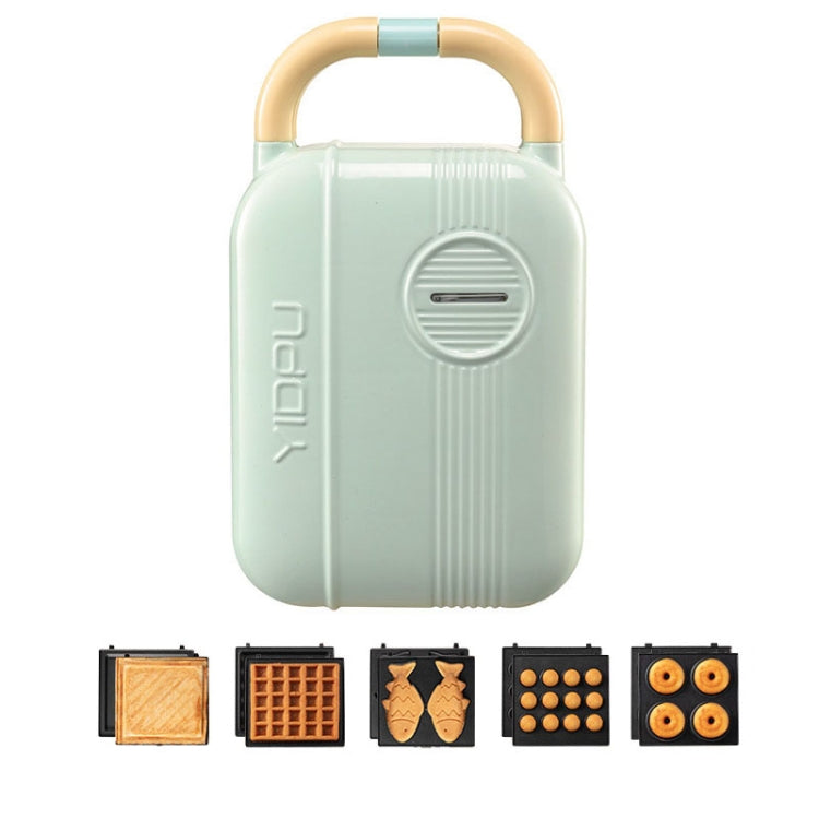 6 In 1 YIDPU Multifunctional Family Breakfast Maker Light Diet Sandwich Waffle Baker, CN Plug(Green) - free shipping - PMC TechLife - Order now!