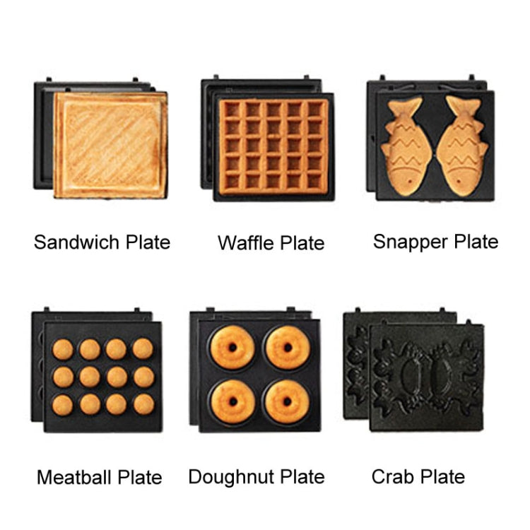 7 In 1 YIDPU Multifunctional Family Breakfast Maker Light Diet Sandwich Waffle Baker, CN Plug(Green) - free shipping - PMC TechLife - Order now!