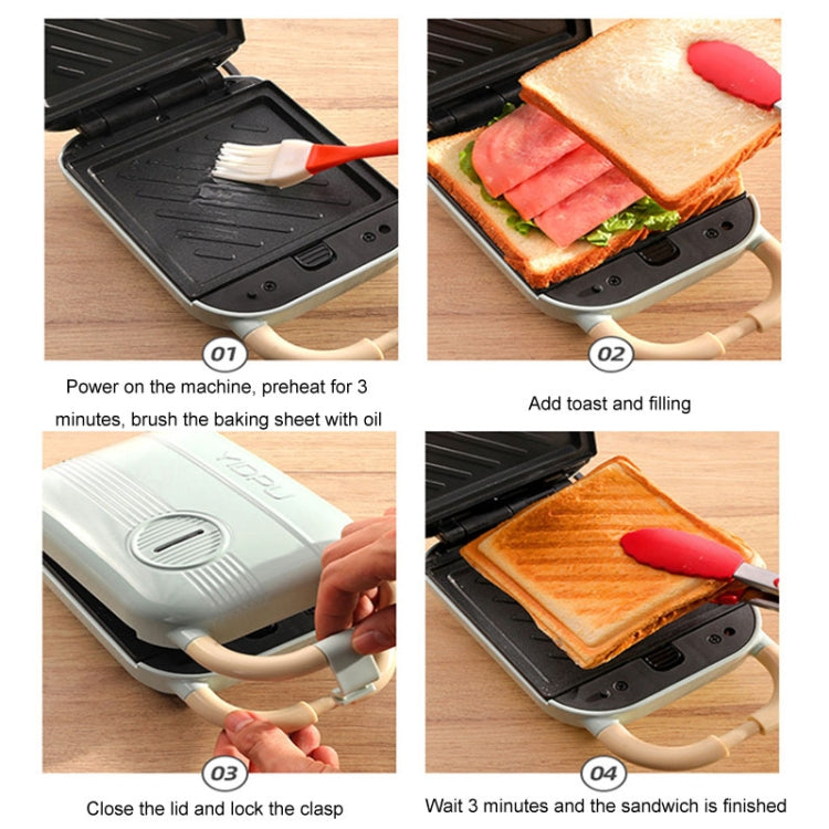 4 In 1 YIDPU Multifunctional Family Breakfast Maker Light Diet Sandwich Waffle Baker, CN Plug(Pink) - free shipping - PMC TechLife - Order now!