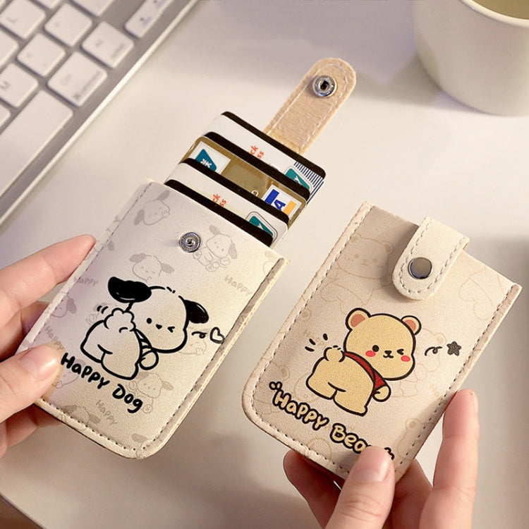 Pull-out Multi-card Slot ID Card Holder  Large Capacity Cartoon Card Bag, Color: Bear - Card & Passport Bags by PMC TechLife | Online Shopping South Africa | PMC TechLife