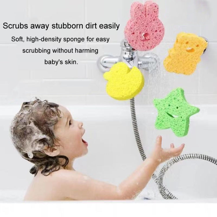 Baby Bathing Wood Pulp Sponge Cute Cartoon Soft Bath Sponge Bath Scrubber, Model: Little Star - Bath Brushes & Sponges by PMc TechLife | Online Shopping South Africa | PMc TechLife | Buy Now Pay Later Mobicred