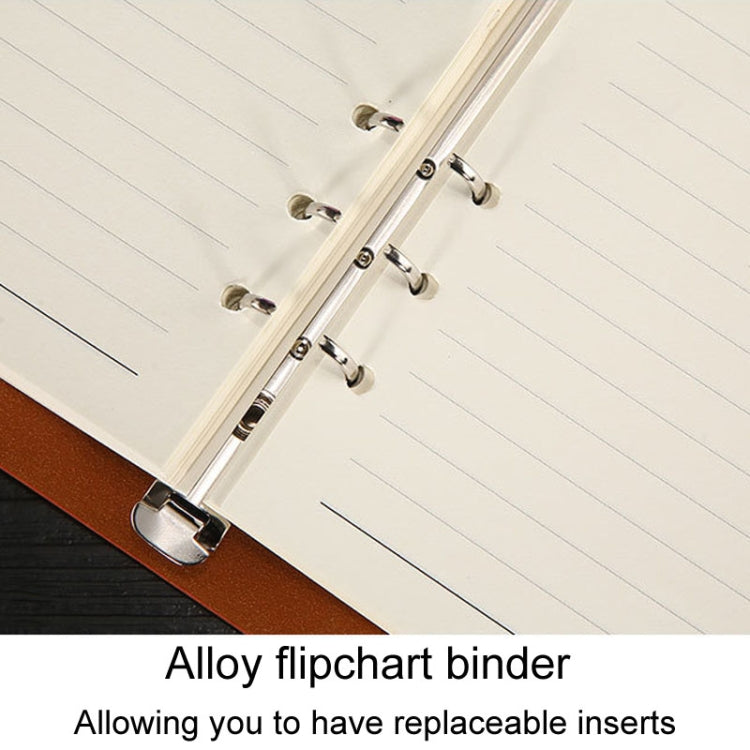 A6 Business Office Loose Leaf Notes Student Conference Diary Recording Notebooks(Red Brown) - free shipping - PMC TechLife - Order now!