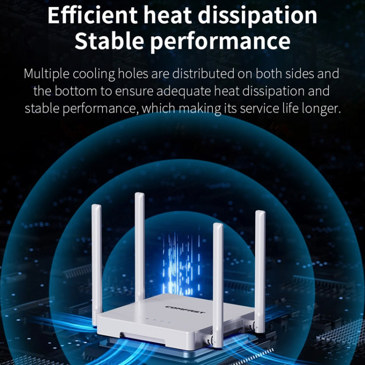 COMFAST CF-N1 V2  300Mbps WIFI4 Wireless Router With 1 Wan + 4 Lan RJ45 Ports,EU Plug - free shipping - PMC Jewellery - Order now!