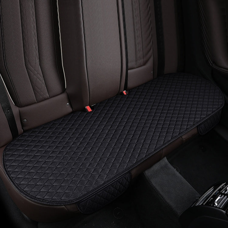 Non-Slip Rhombus Imitation Linen Car Seat Cushion, Color: Black Back Row - Seat Accessories by PMC TechLife | Online Shopping South Africa | PMC TechLife | Buy Now Pay Later Mobicred