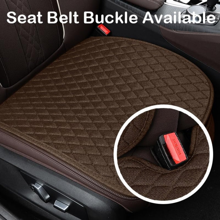 Non-Slip Rhombus Imitation Linen Car Seat Cushion, Color: Beige Front Row - Seat Accessories by PMC TechLife | Online Shopping South Africa | PMC TechLife | Buy Now Pay Later Mobicred