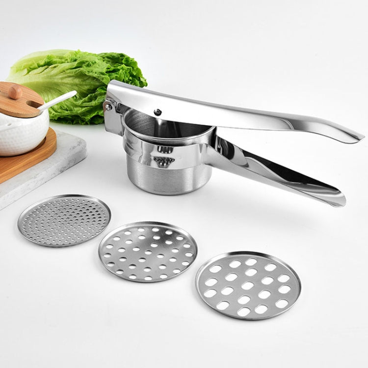 Stainless Steel Potato Press Manual Juicer Vegetable And Fruit Squeezer, Model: SJ-04 Side Hole Red - Stirrer & Squeezer by PMc TechLife | Online Shopping South Africa | PMc TechLife | Buy Now Pay Later Mobicred