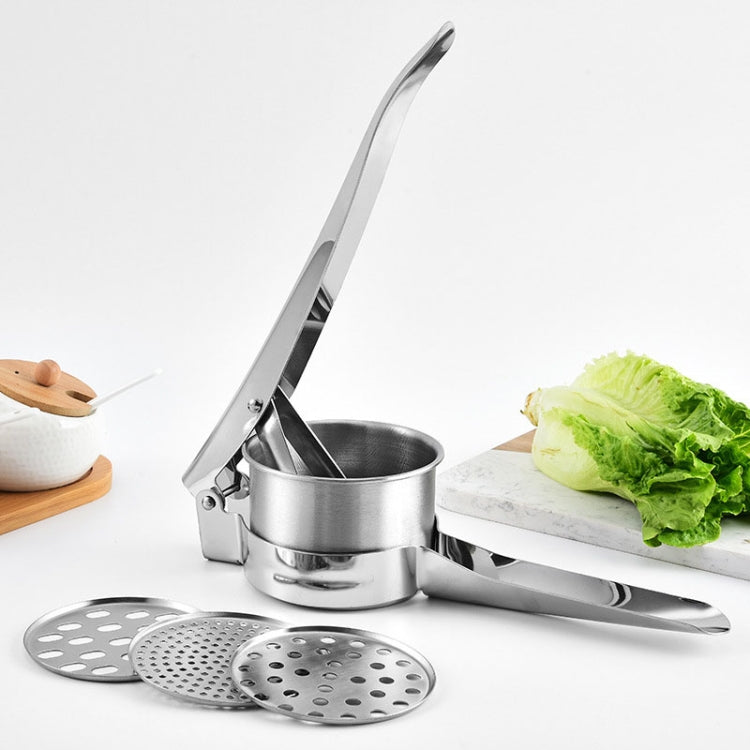 Stainless Steel Potato Press Manual Juicer Vegetable And Fruit Squeezer, Model: SJ-04 Side Hole Red - Stirrer & Squeezer by PMc TechLife | Online Shopping South Africa | PMc TechLife | Buy Now Pay Later Mobicred